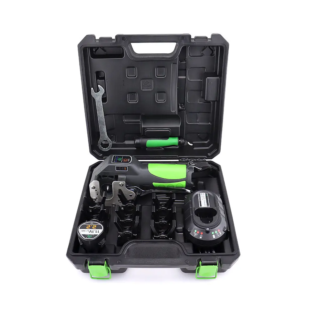 Electric Flaring Tool Kit ST-E900 Possess 2200 mAh Powered Copper Aluminum Pipe 5 Sizes Clamps Copper Tube Flare Gauge Set