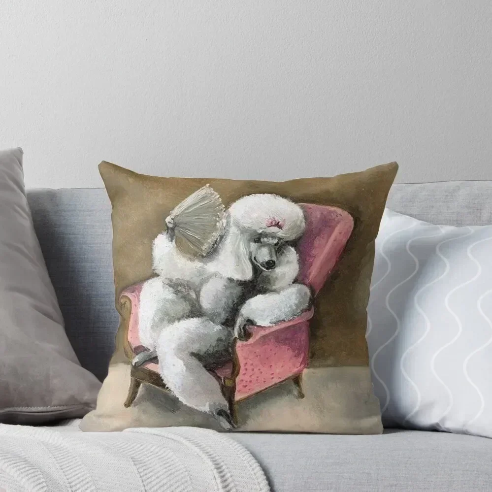 Poodle cute pet dog dogs pets puppy art caniche Throw Pillow Anime pillows decor home Luxury Pillow Cover pillow