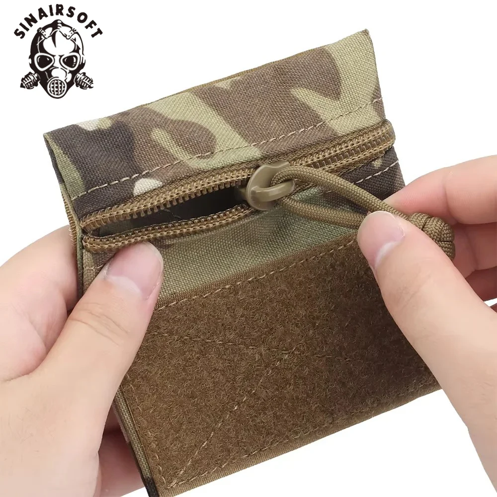 Bolsa Tática Micro MK3 MK4 para Colete, Acessórios de Nylon com Gancho e Laço para Armazenamento, Equipamento de Caça e Airsoft