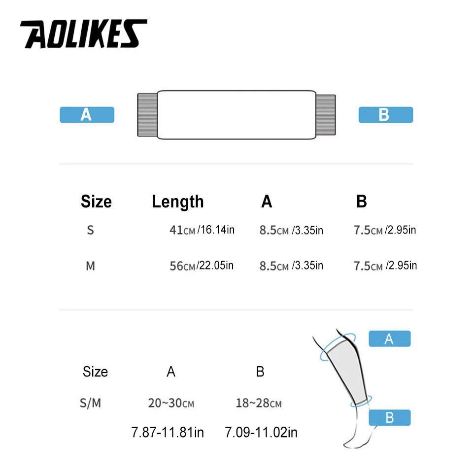AOLIKES-كم ضغط الساق ، أكمام دعم الساق ، تخفيف الألم ، جوارب حماية للياقة البدنية ، الجري ، كرة السلة ، زوج واحد