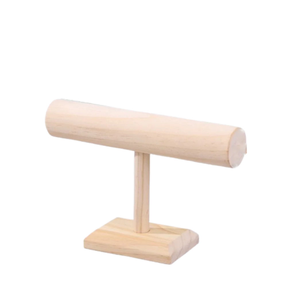 

Desk Organizer Jewelry Display Stand Multi-purpose 2 Tier Bracelet Storage Rack Simple Natural Wood Tier Jewelry Stand Girls