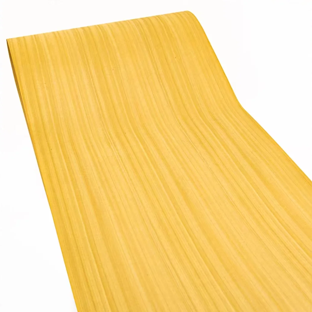 0.25MM  Kraft Paper Backed Natural Width Straight Grain Golden Teak Wood Veneer Furniture Decoration Veneer