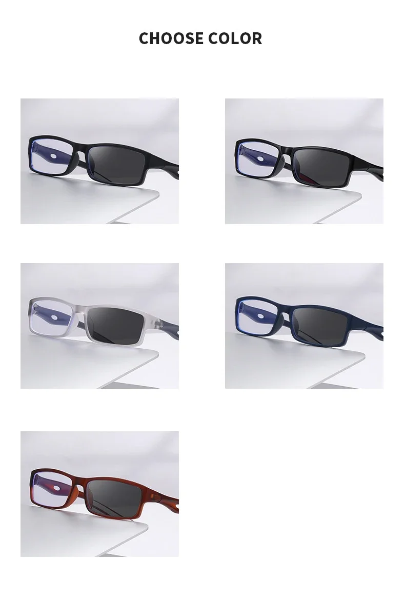 Lichtverfärbte Multi-Fokus-Lesebrille mit doppeltem Verwendungszweck für ältere Menschen, Lesebrille mit automatischer Zoom – Detail 7