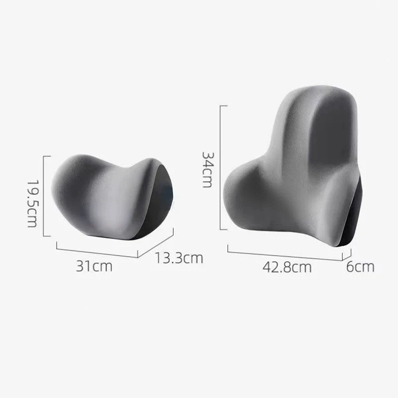 Car Neck Headrest Pillow Memory Foam Waist Cushion Lumbar Support Backrest Travel Neck Cushion Protection Car Vehicle Supplies