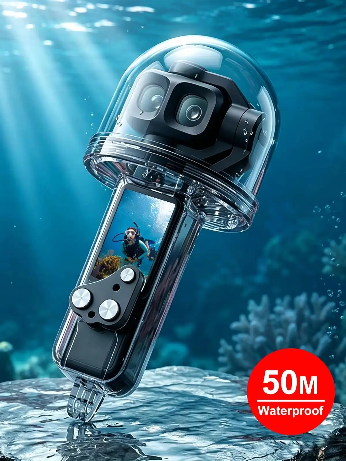 PULUZ – wodoodporna obudowa do nurkowania, 50 m / 45 m, do DJI Osmo Pocket 4P, 4, 3 – pokrowiec do użytku pod wodą. — zdjęcie produktu 7