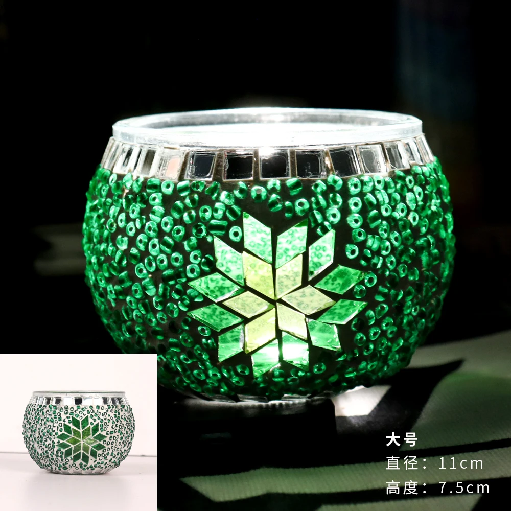 

Новая коллекция 2025 года, кофейня, винтажный мозаичный подсвечник, средиземноморское украшение для дома, абажур в европейском стиле