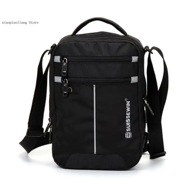 Men\'s Black Casual Shoulder Crossbody Handbag