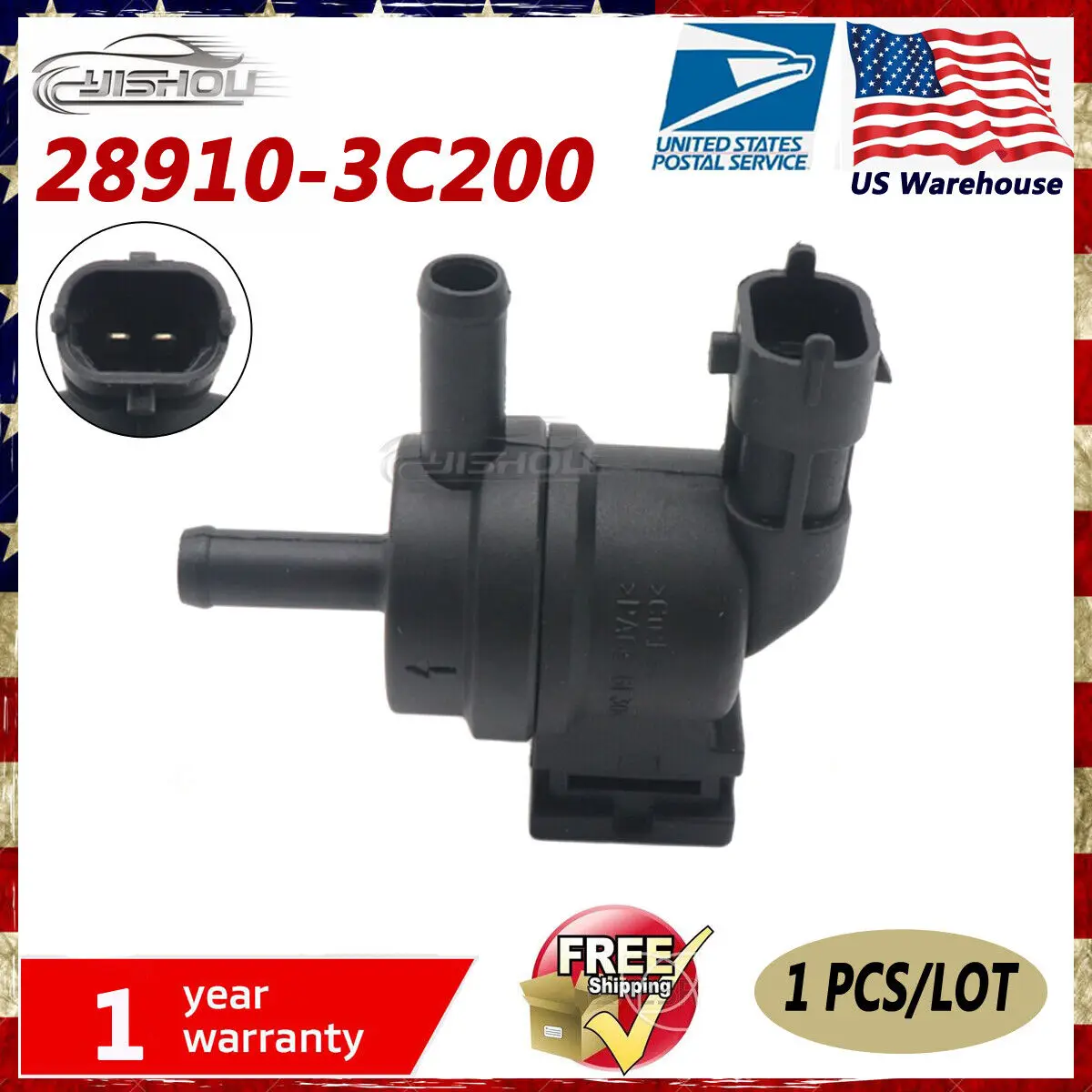 

28910-3C200 Car Vapor Canister Purge Control Valve Solenoid For Hyundai Santa Fe Veloster Tucson For Kia Optima Sorento