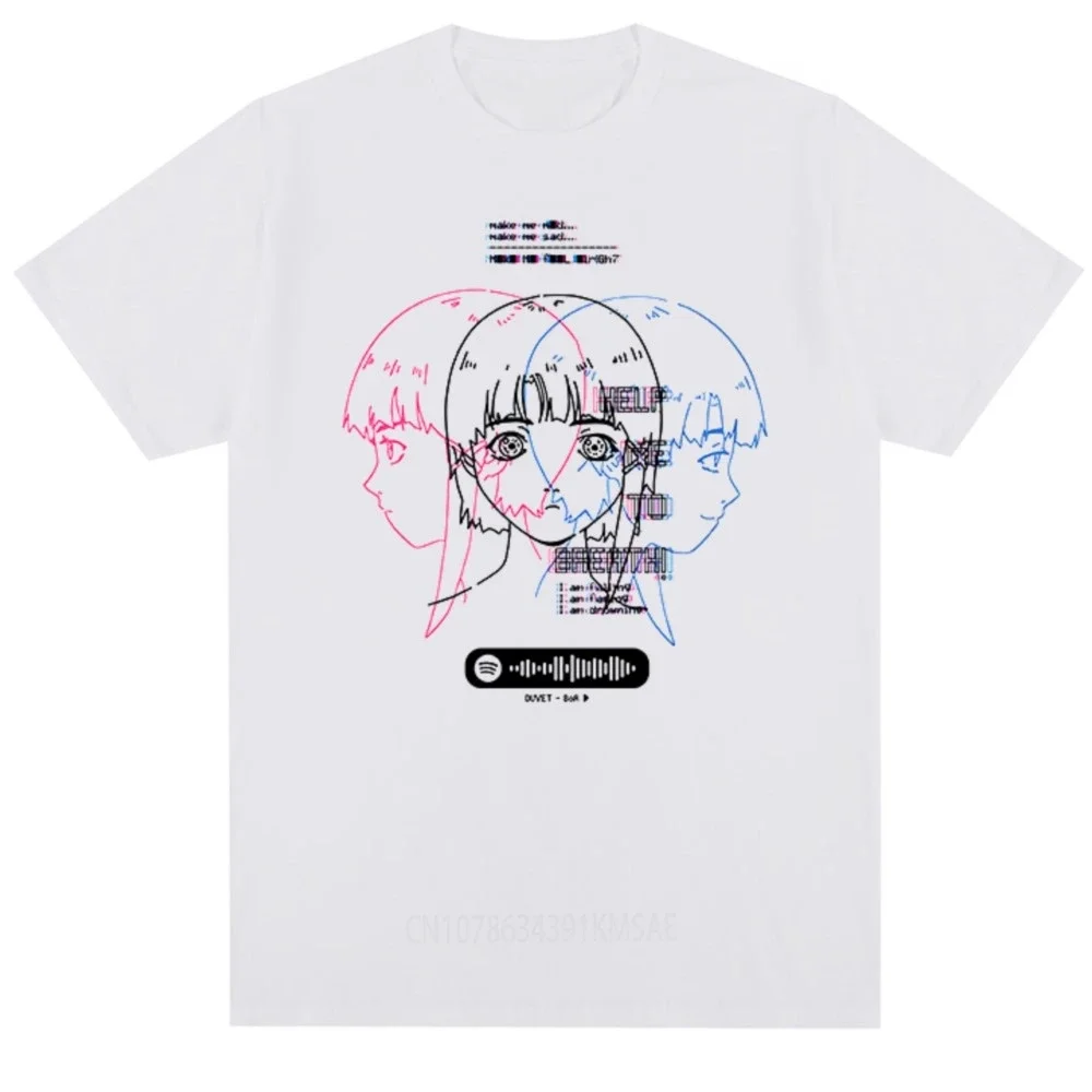 Serial Experiments Lain Classic Japanese Glitch Aesthetic Manga Anime t-shirt Cotton Men T shirt New TEE TSHIRT Womens tops