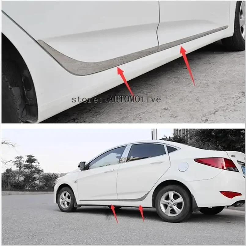 2010-2016 For Hyundai Solaris Verna Chrome Body Molding Door Side Garnish Trim Cover Protector Guard Accent