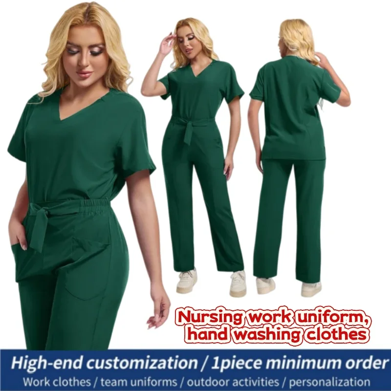 مجموعة فرك ممرضة التمريض الصحي، مجموعة قميص صحي لصالونات التجميل والسبا والممرضات