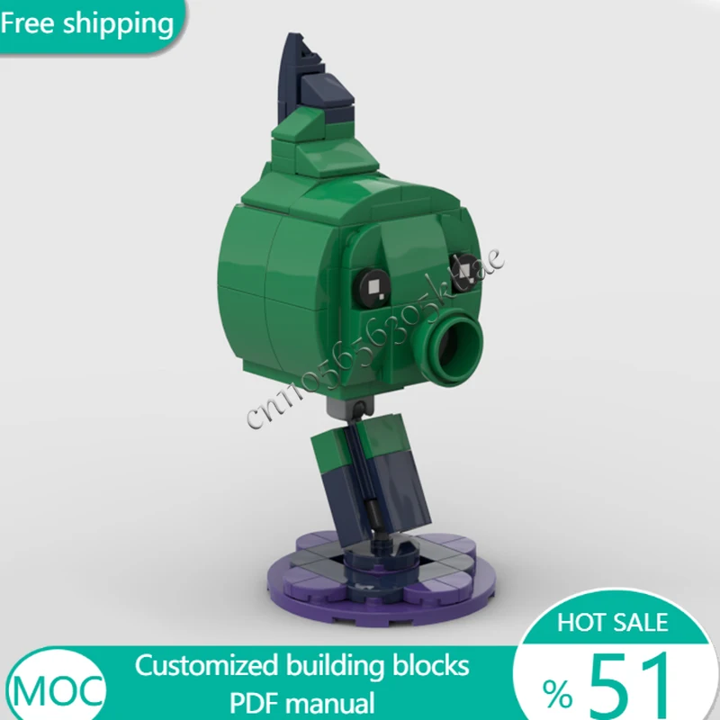 104 PCS Trees Shadow peashooter MOC Customize Modular Building Block Popular Kids Technology Creative DIY Toy Christmas Gift