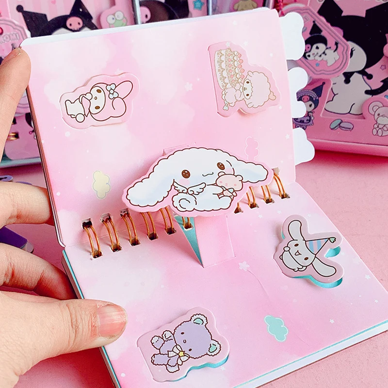 4pcs Sanrio Coil Notebook My Melody Kuromi Cinnamoroll Notepad Diary Planner Agenda Memo Office School Supplies Stationery