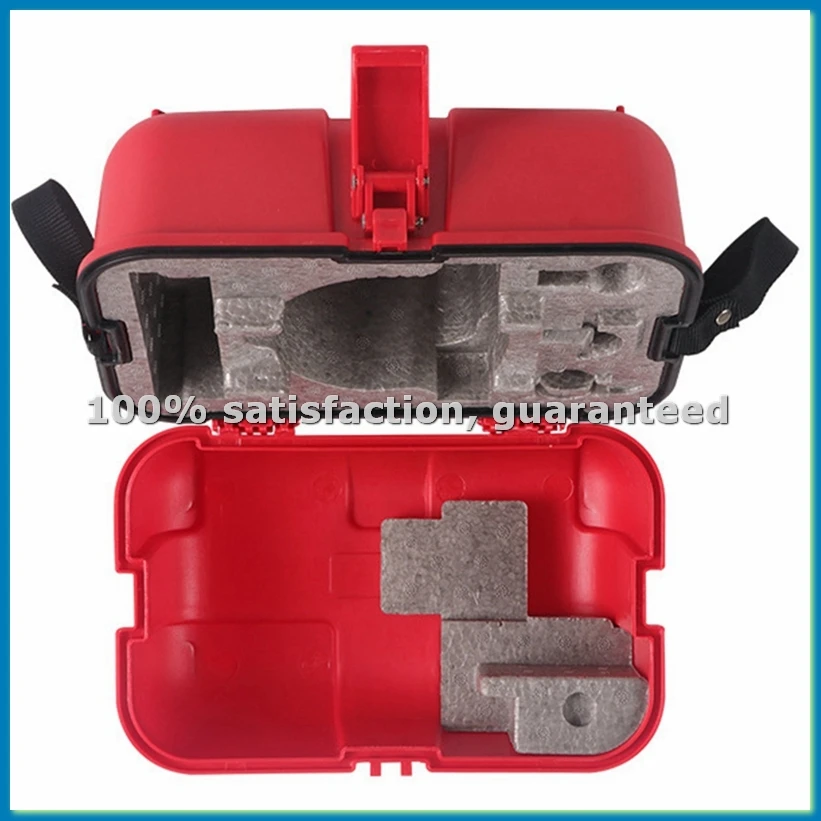 Leveling Instrument Case Single Lock Plastic Total Station Level Storage Box for Surveying Equipment Case Red-A56M