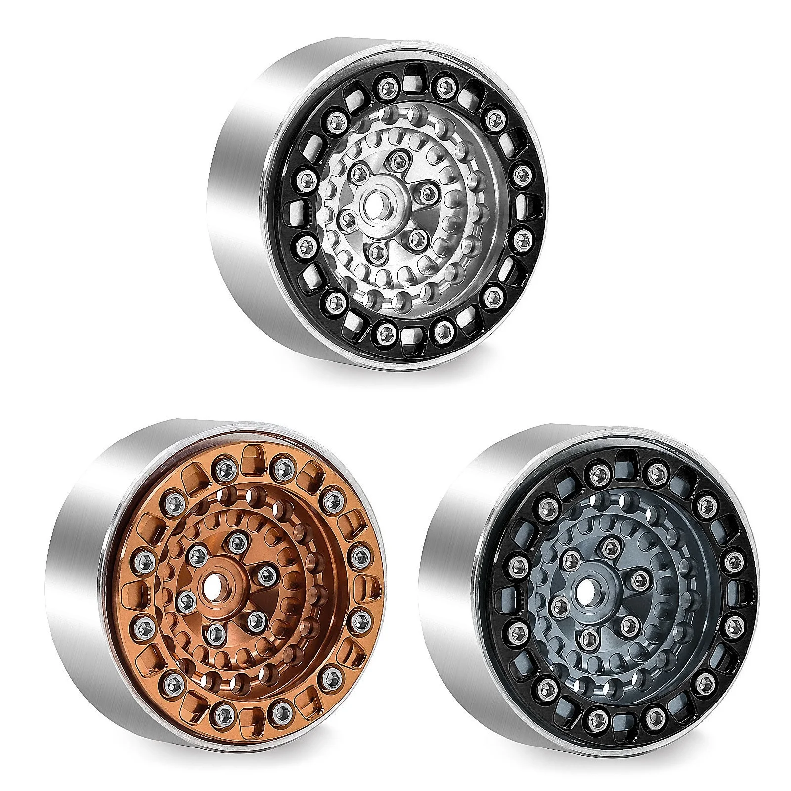 

4 шт. металлические диски-бэдлоки 1,3 дюйма для радиоуправляемых краулеров 1/18 1/24, запчасти и аксессуары для модернизации TRX4M