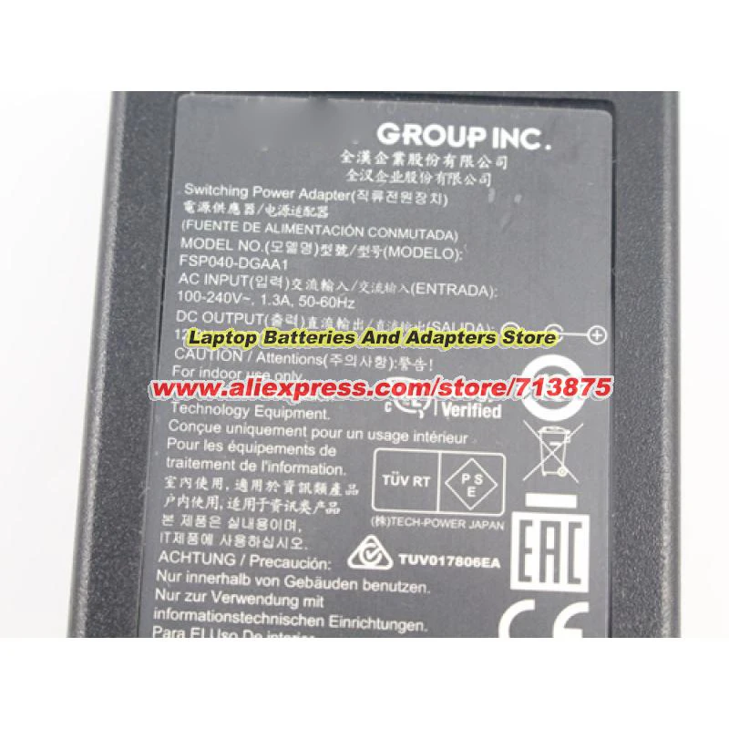Genuine For FSP FSP040-DGAA1 AC Adapter 12V 3.33A 5.5x2.5mm for HP PAVILION 22BW 22b2 For PALOALTO PA200 QPOS-3100 TERMINAL