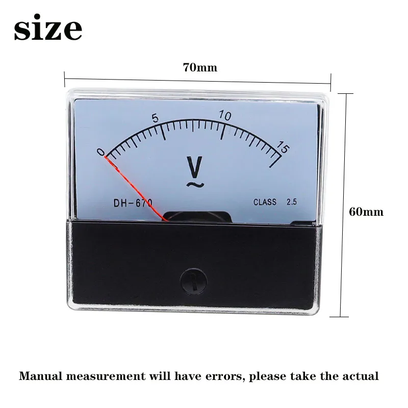 AC 150V 300V 500V Analog Panel Meter voltmeter Gauge DH-670