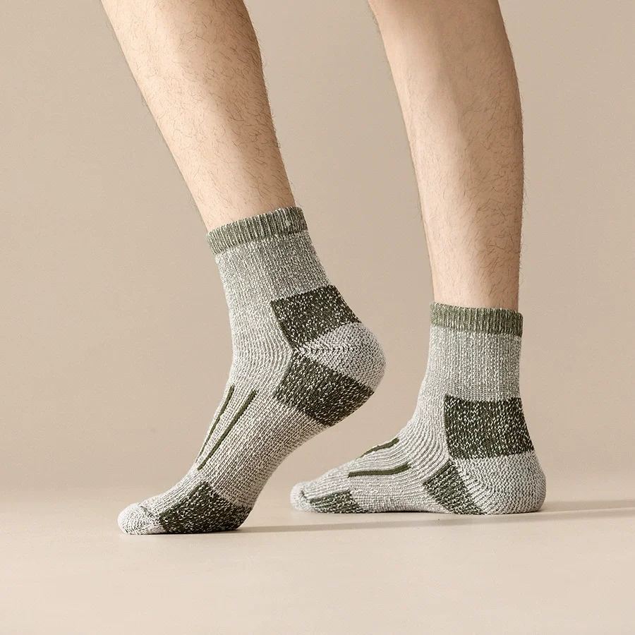 

Merino Wool Socks For Men Women Fleece Thicken sock Woolen Thermal Warm Hiking Cushion Crew Sports Socks Moisture Wicking