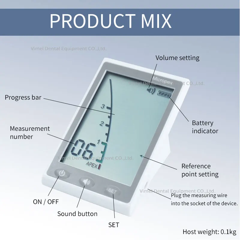 Mini  Apex Locator den tal Root Canal Therapy instrument  den tal Endodontic Therapeutic Equipment for Clinic