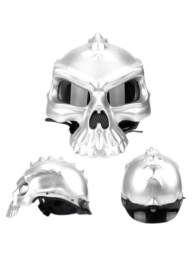 Helmet Skull Mask Tactical Half Helmet Personalized Skull Helmet Variety of Modeling Front and Back Wearable