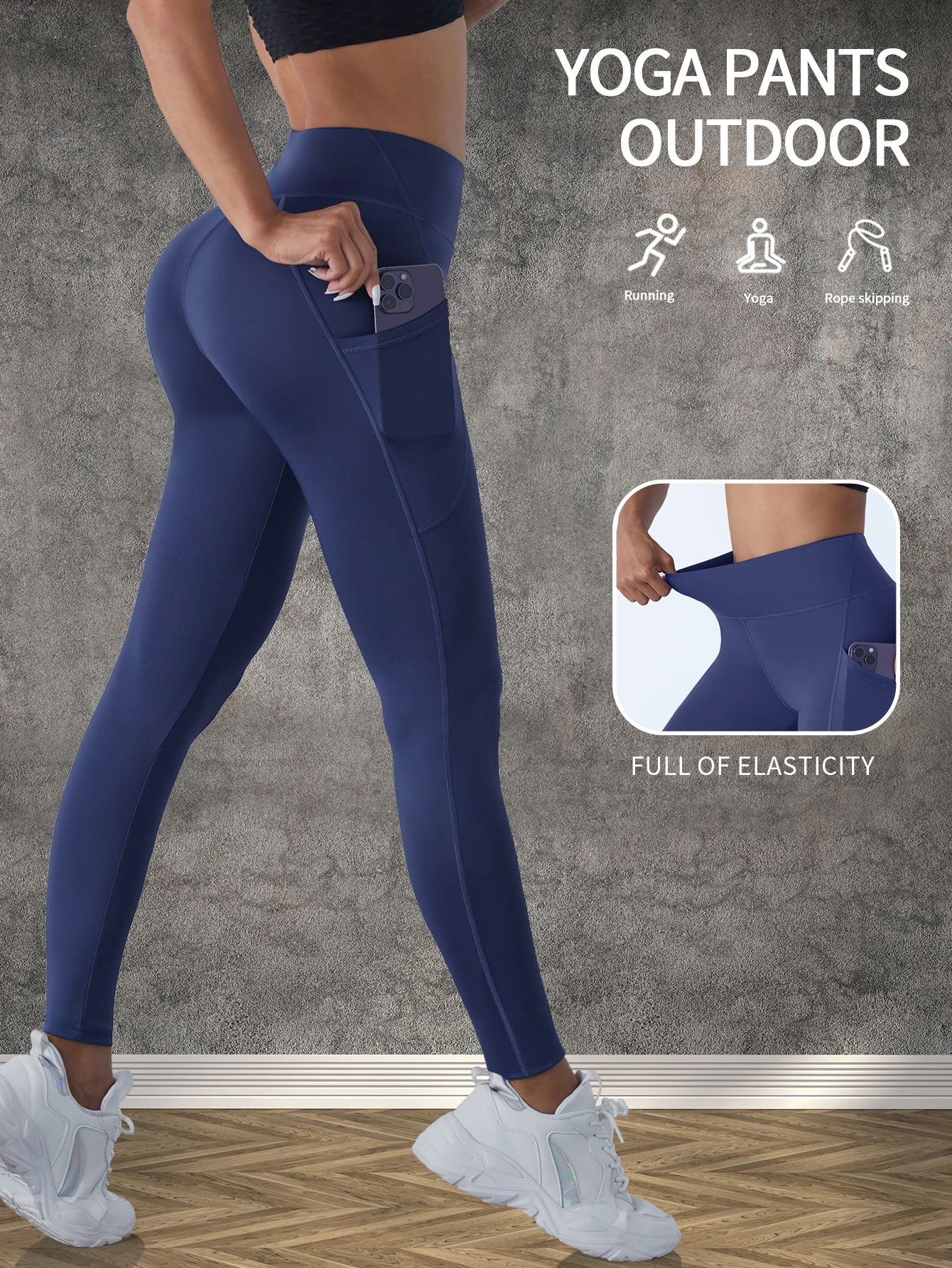 

1 pair of women's sports pants, fashionable yoga pants, fitness outdoor sports pants, compression and hip lifting tight pants, c