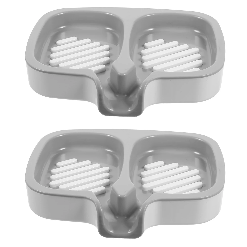 

2Pcs WallMounted DurablePlastic BathroomSoapHolder DrainingRack Soap Drying Tray StorageShelf BarSoap PortableSoapBox