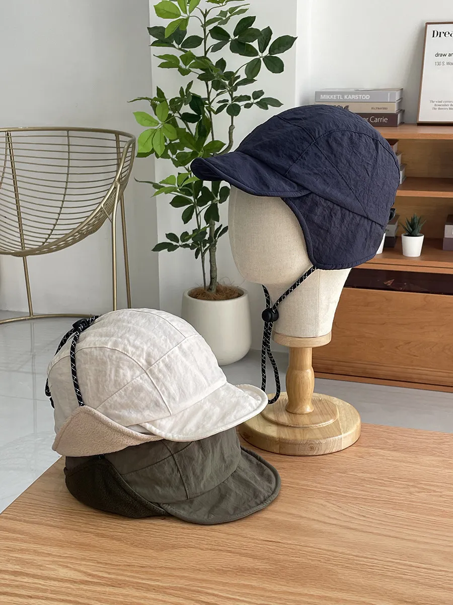 Fleece-lined ear protection lei feng hat fall and winter outdoor fleece capsules windproof heattech ski flying hat for men