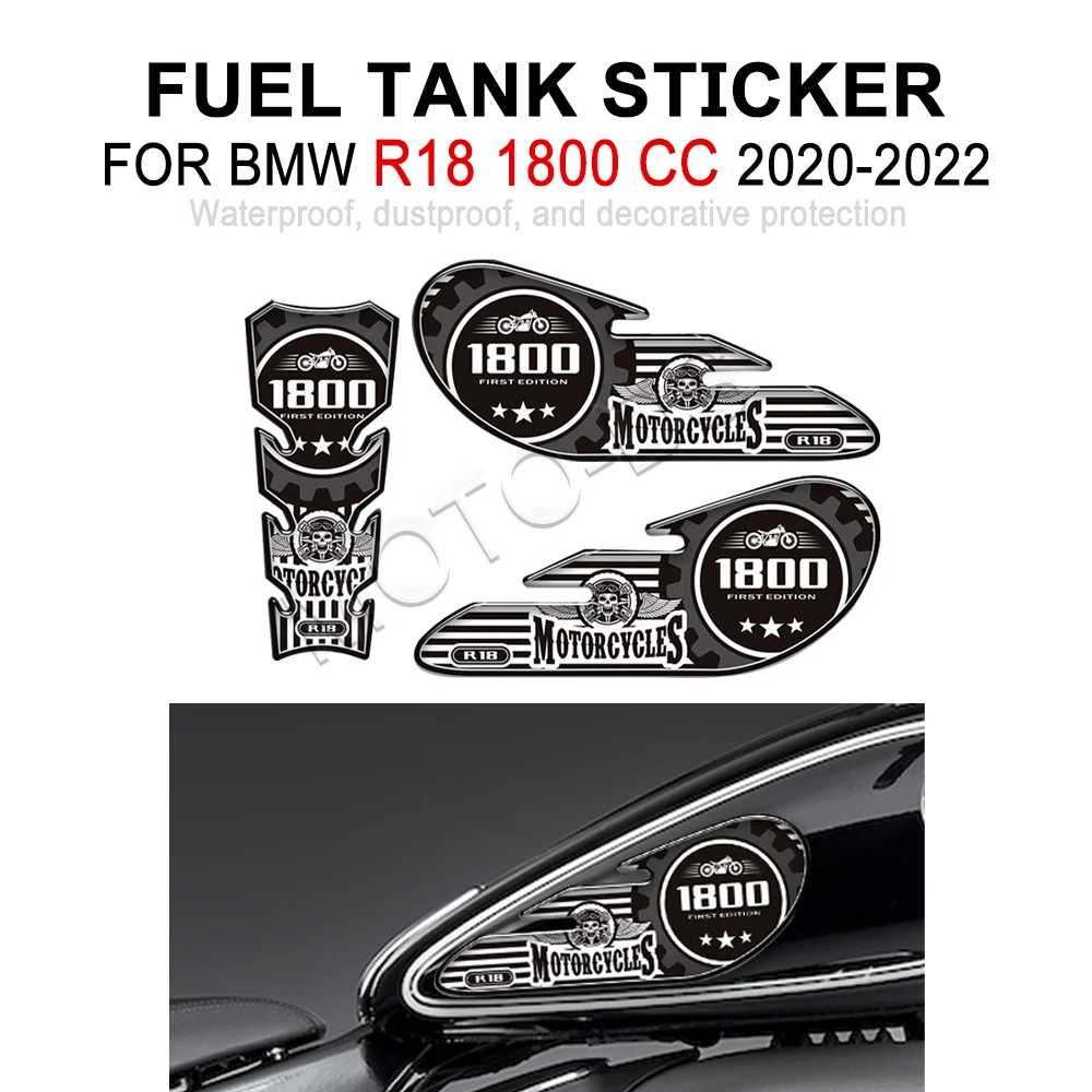 

Motorcycle Tank Grips Pad Protector Fuel Oil Kit Knee 3D stickers For BMW R 18 R18 1800 CC 1800cc 2020 2021 2022 ﻿