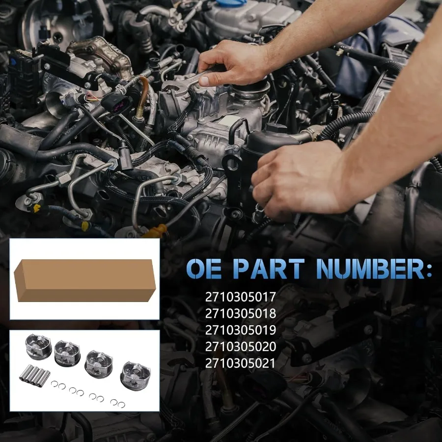 4 قطعة حلقات المكبس عالية الأداء مع STD قطر 82 مللي متر لمحرك W204 W212 C200 C250 E250 CGI 1.8T استبدال مناسب تمامًا #3