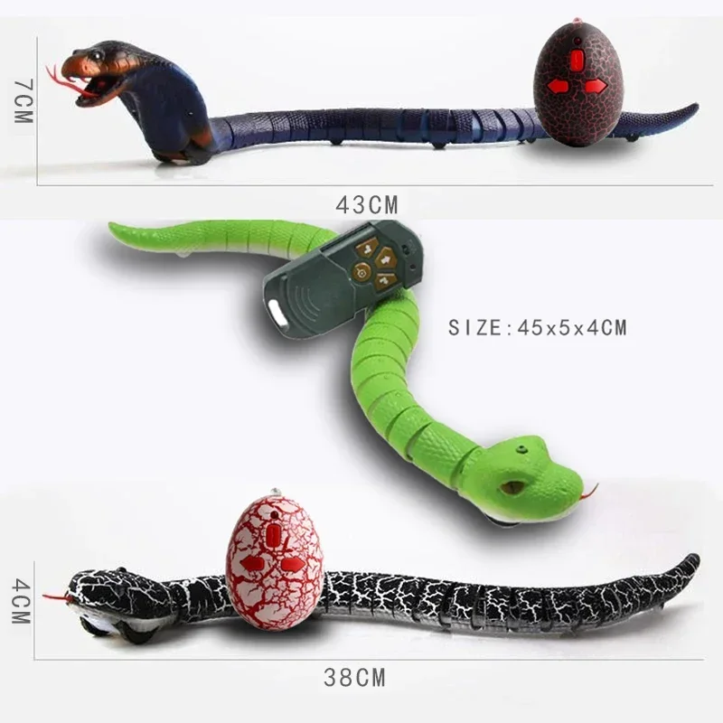 RC Snake Toys for Boys Kids Girls Children Remote Control Animals Electric Cobra Rattlesnake Cat Pets Robot Shark Spider