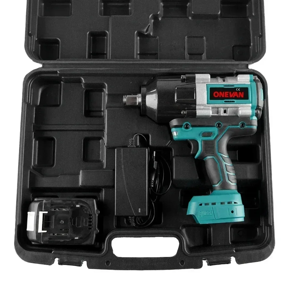 Imagem -06 - Onevan Brushless Impact Electric Wrench Cordless Wrench Handheld Power Tool para Makita in in 588vf Bateria 18v Bateria 3100nm