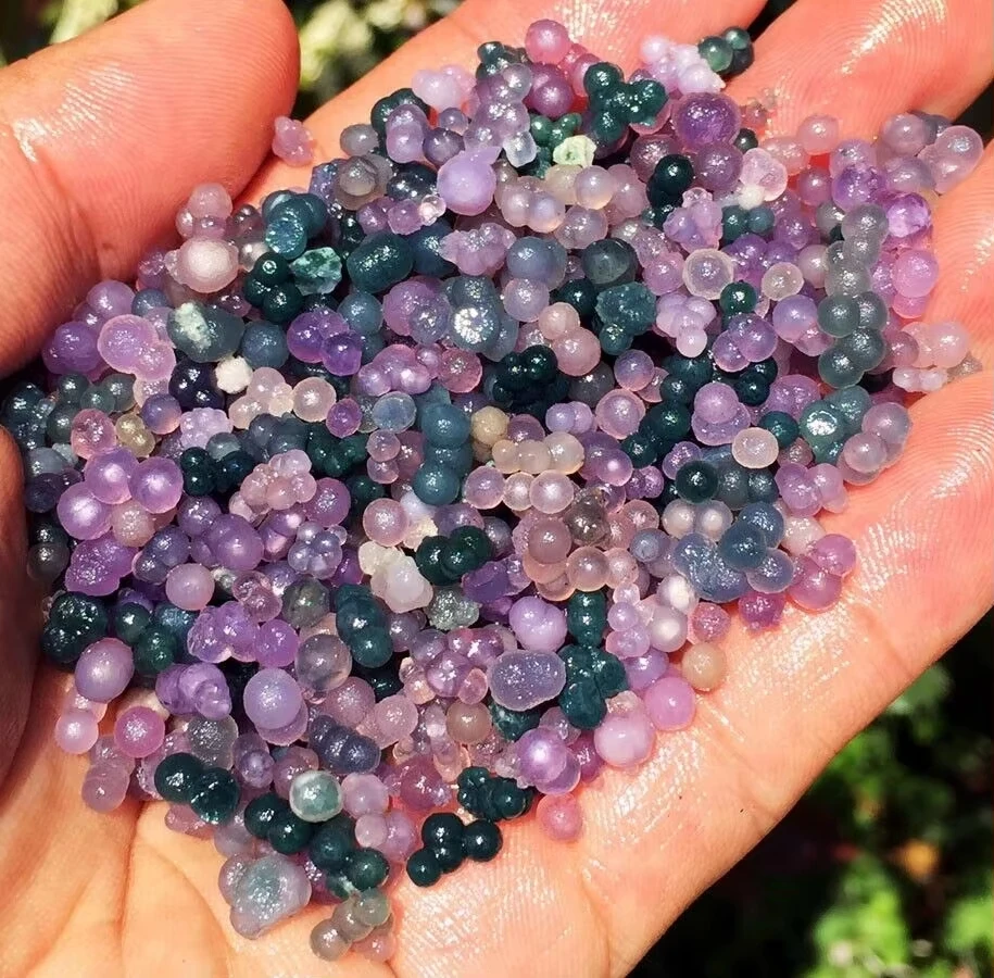 100g Natural Botryoidal Chalcedony Starlight Purple Grape Agate Grain Specimen