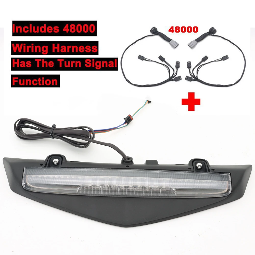 Motorcycle Trunk Luggage Rack LED Sequential Brake Light For Honda Gold Wing GL1800 2021-2023