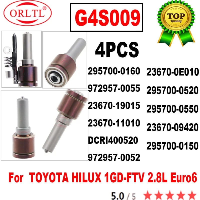 

4PC G4S009 Diesel G4 New Ful Nozzle g4s009 For TOYOTA HILUX 1GD 295700-0550 23670-09420 295700-0150 DCRI400520 972957-0052