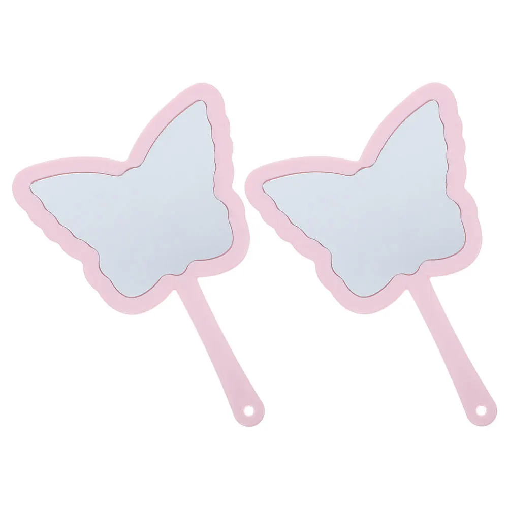 1 Paar tragbarer Reise-Handspiegel, schicker Handspiegel für Frauen, einfach zu tragen und überall zu verwenden, Handspiegel