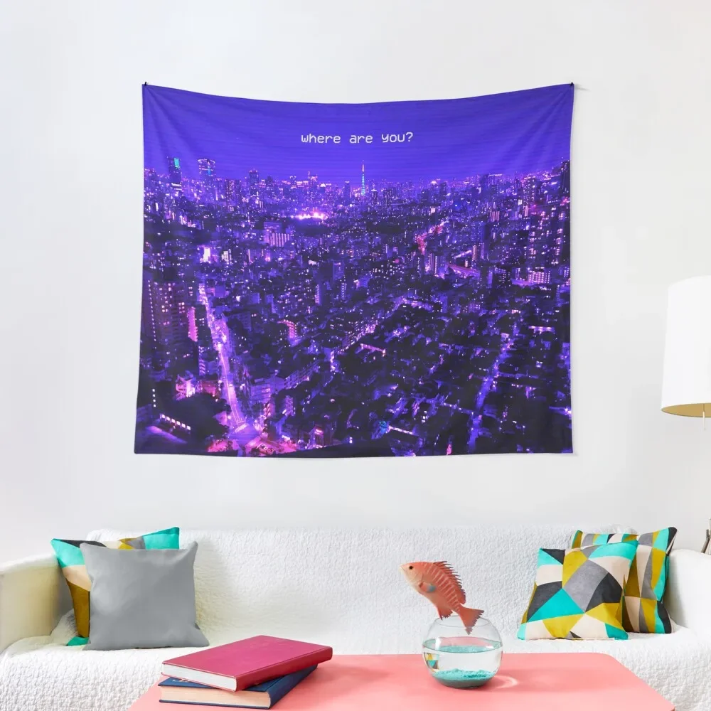 

Where Are You Lost in Translation Vaporwave Aesthetic Tapestry Room Decorating Aesthetic Decoration Bedroom Tapestry