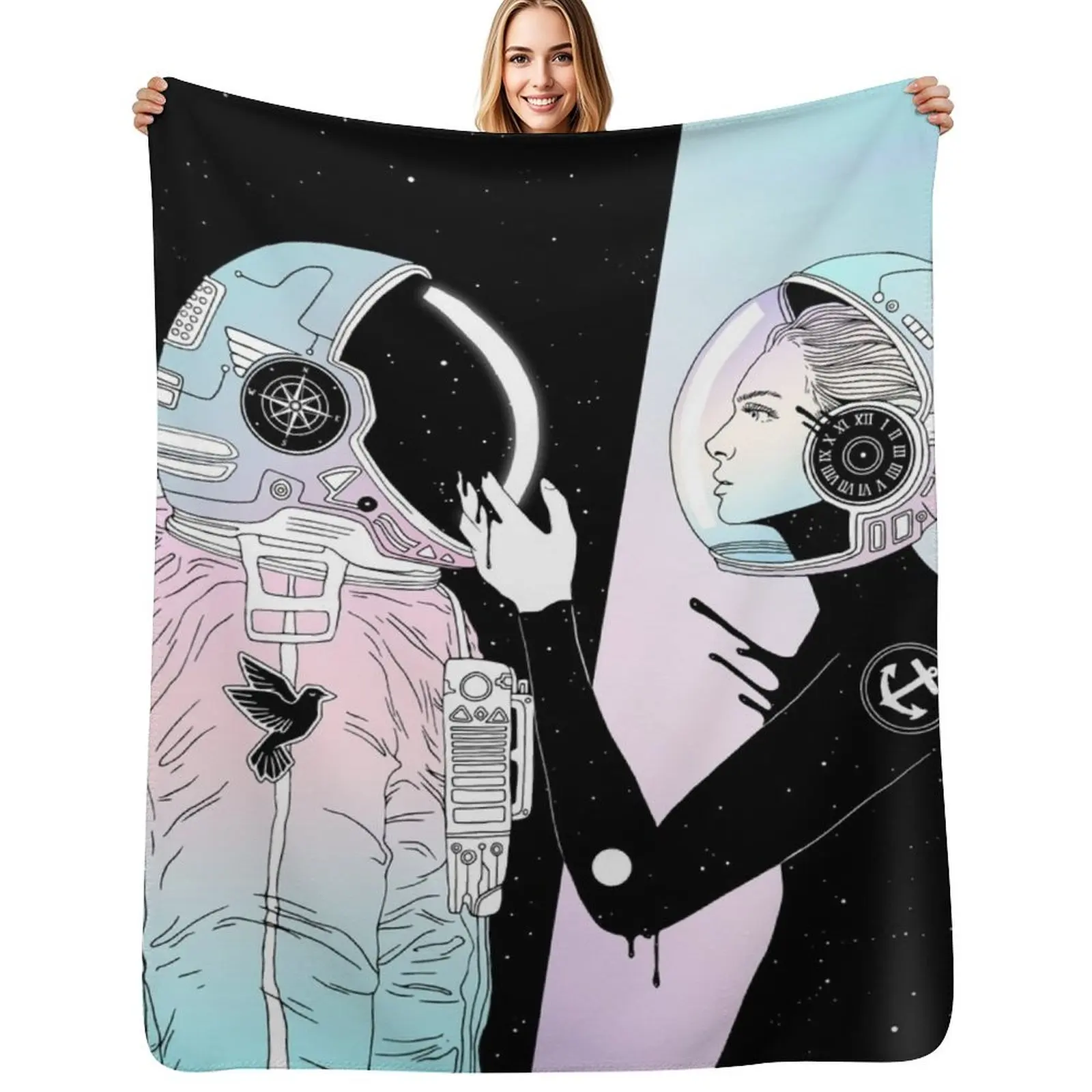 I Found a Space for Us Throw Blanket Portable Lightweight Blanket for Travel Camping