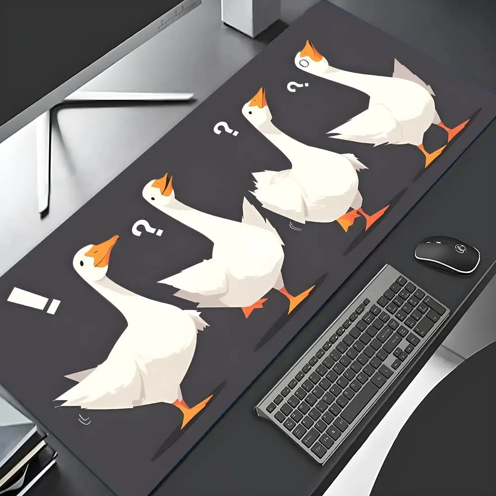 

The cute duck with question mark on its face Mouse Pad Large Gaming Mousepad Natural Rubber Carpet Non-Slip Table Mat Office Rug
