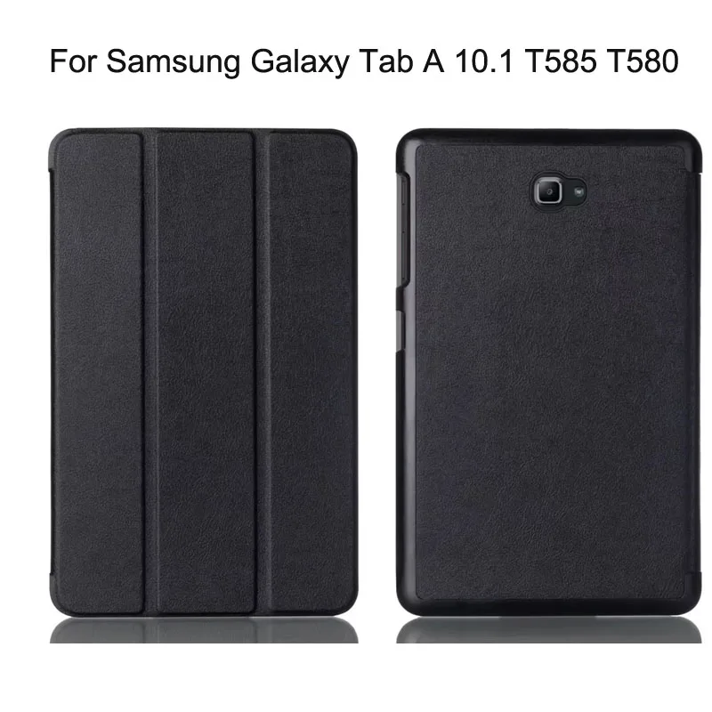 

Планшеты для Samsung Galaxy Tab A 10,1 T585 T580 SM-T580 T580N тройной чехол, ультратонкий чехол из искусственной кожи