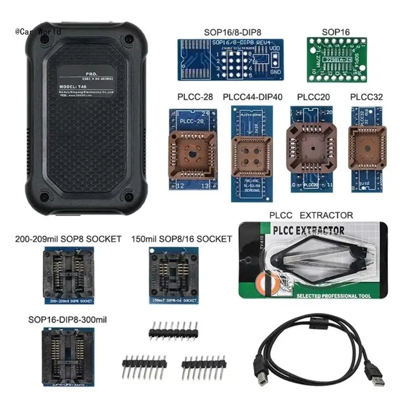 Comprehensive IC Programming Tool for EPROM MCU SPI Nor Electronic Engineers and Hobbyists with Wide Application Ranges 6XDB