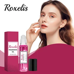 Roxelis Ball Bearing Perfume Rose scented wrist and neck smeared with lingering fragrance, portable, Pink Rose Perfume 0.34 oz