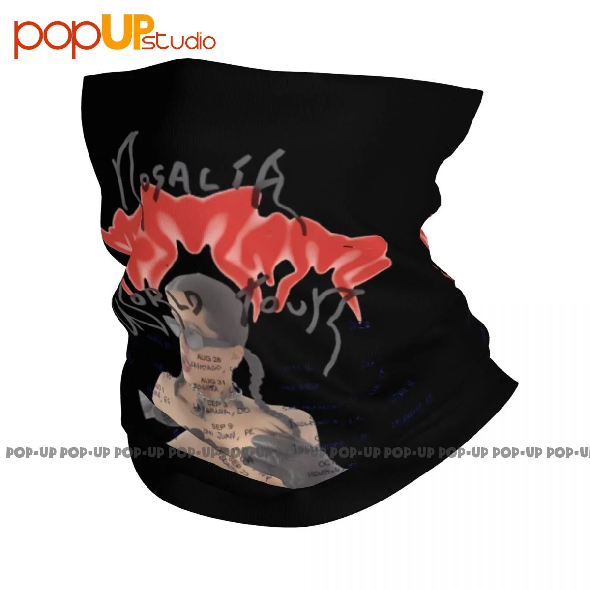 Motomami Rosalia World Tour 2022 أمريكا الشمالية P-531 قناع الوجه وشاح باندانا للرقبة #1