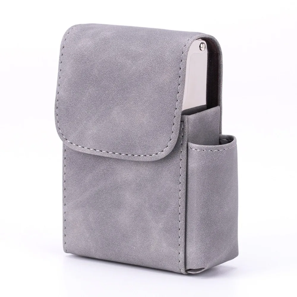 

High Quality PU Leather Cigarette Case Stylish Durable Cigarette Box Case Portable Lighter Holder Gift for Men