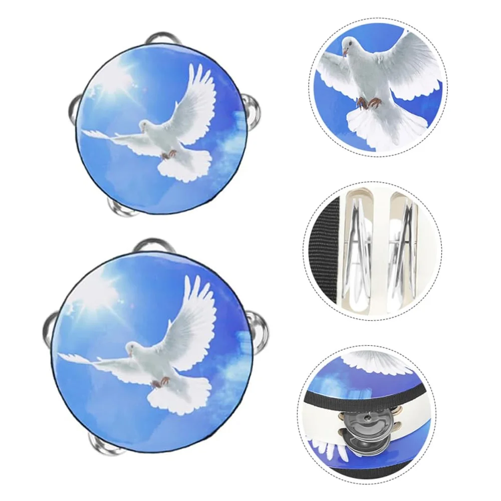 Бубен 8 дюймов 10-дюймовый ручной деревянный бубен металлические джинглы музыкальный инструмент ритм ударный бубен