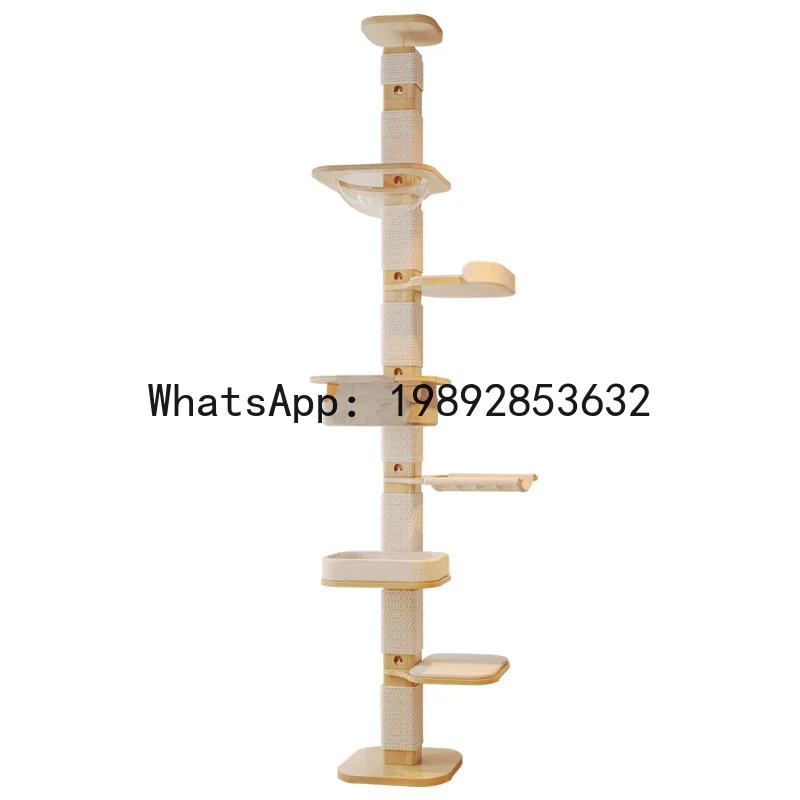 

PYJ all solid wood space capsule Tongtian column cat tree small apartment