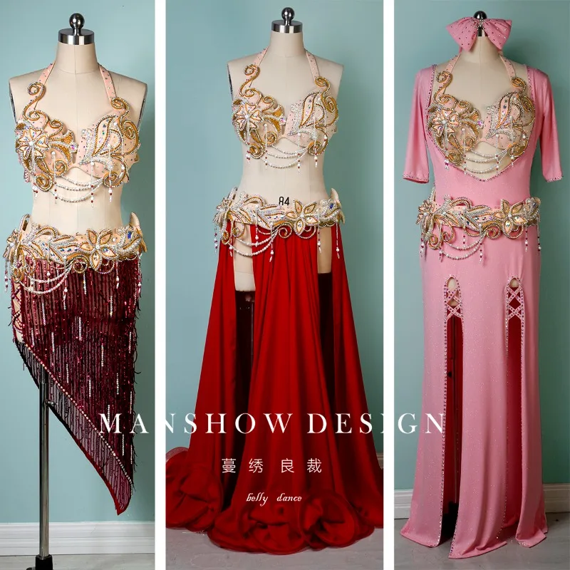 

Платье для танца живота по индивидуальному заказу, женский халат Baladi, вдохновляющая юбка, большая распашная юбка, комплект с бюстгальтером, униформа для соревнований