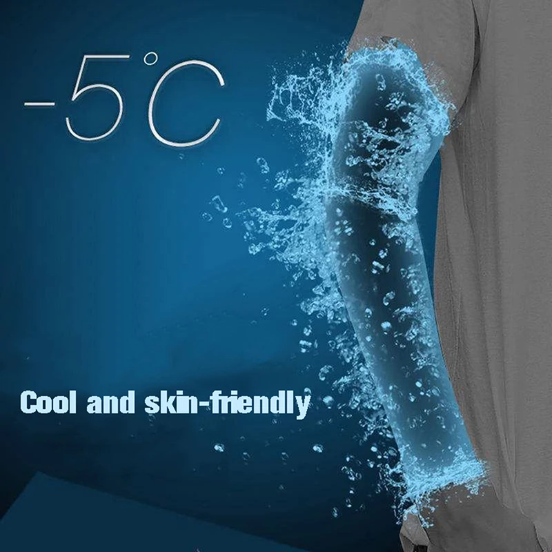 1Pair Ice Silk Sleeve Sunscreen Cuff Arm Sleeves Anti-Slip Summer Men Women Gloves Outdoor Riding Uv Sun Protect