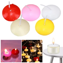 16Pcs Floating Discs Candles DIY Candles Unscented Discs Paraffin Floating Candles Ornament for Pool Party Wedding Decor