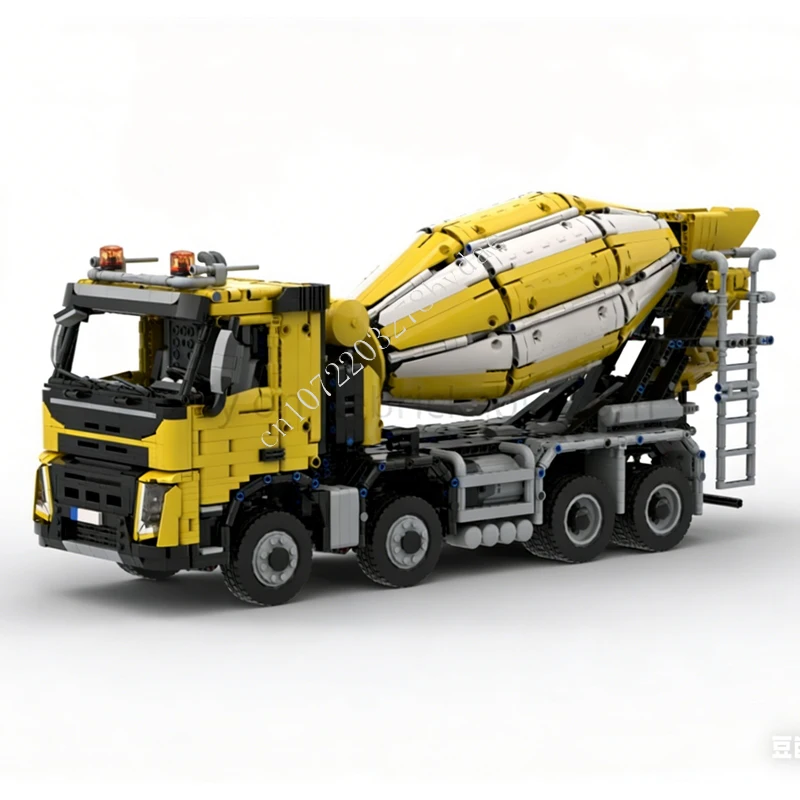 

4380 шт. MOC FMX цементный смеситель_8x4 набор экспресс-локомотив модель здания архитектура DIY образование наборы для сборки игрушки подарки