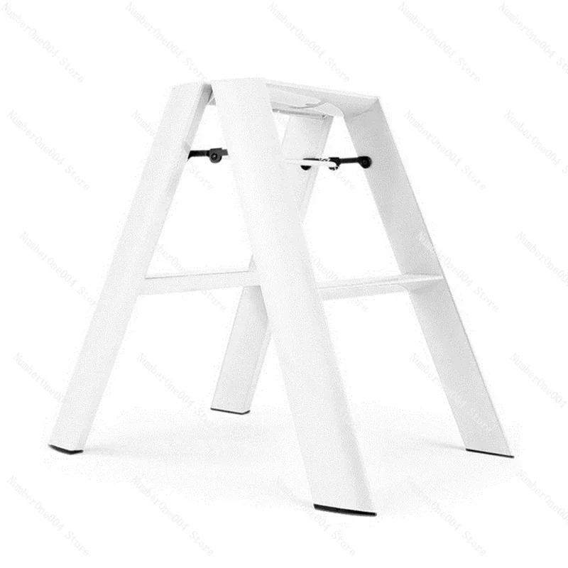 Suitable for aluminum alloy folding household ladder, portable and multifunctional two-step indoor ladder stool, zigzag ladder